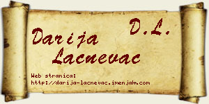 Darija Lačnevac vizit kartica